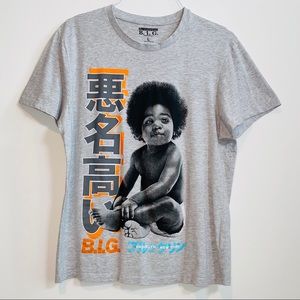 Heather Gray Notorious BIG Unisex Graphic T-Shirt Size L